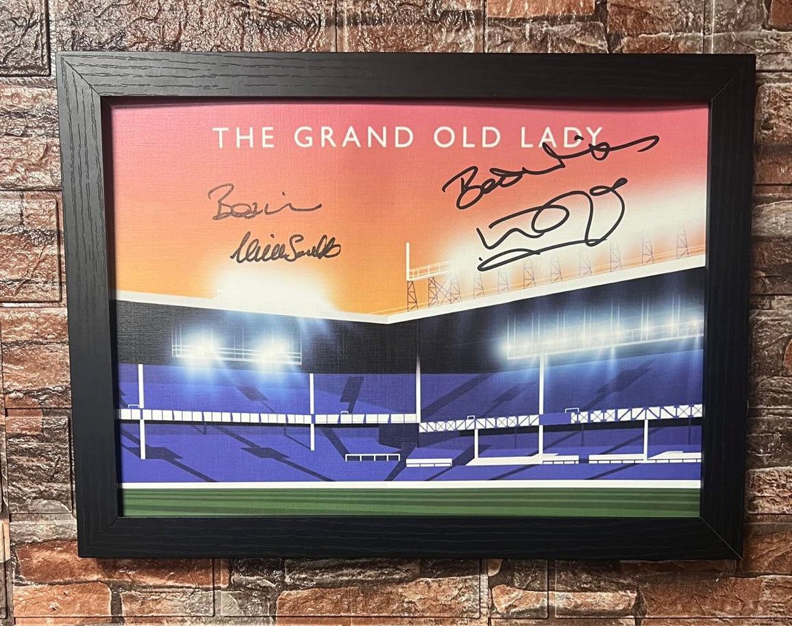 Neville Southall & Kevin Ratcliffe Duel Signed Goodison Park A3 Pop Art Poster
