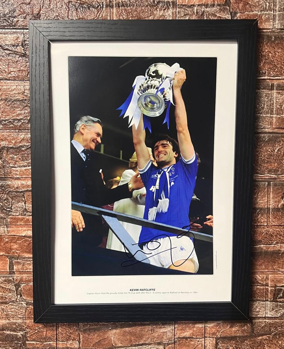 Kevin Ratcliffe Signed FA Cup Winners A3 Poster