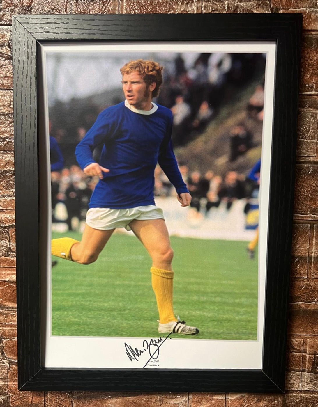 Alan Ball Hand Signed A3 Photo