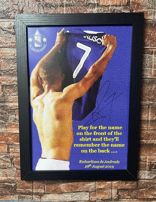 Richarlison Hand Signed A3 Poster