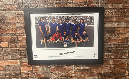 Howard Kendall Cup Winners Cup Signed A3 Poster