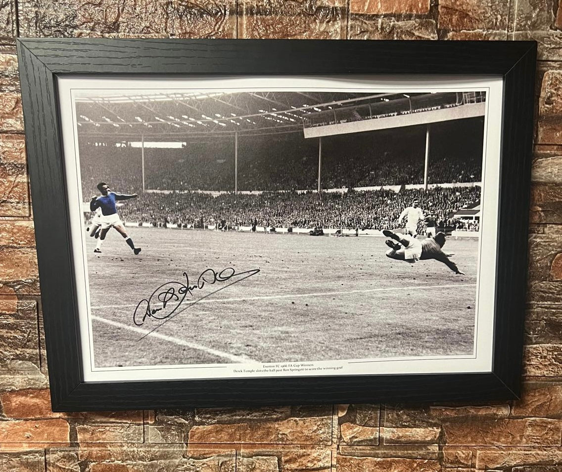 Derek Temple Signed A3 FA Cup Final Winning Goal Photo