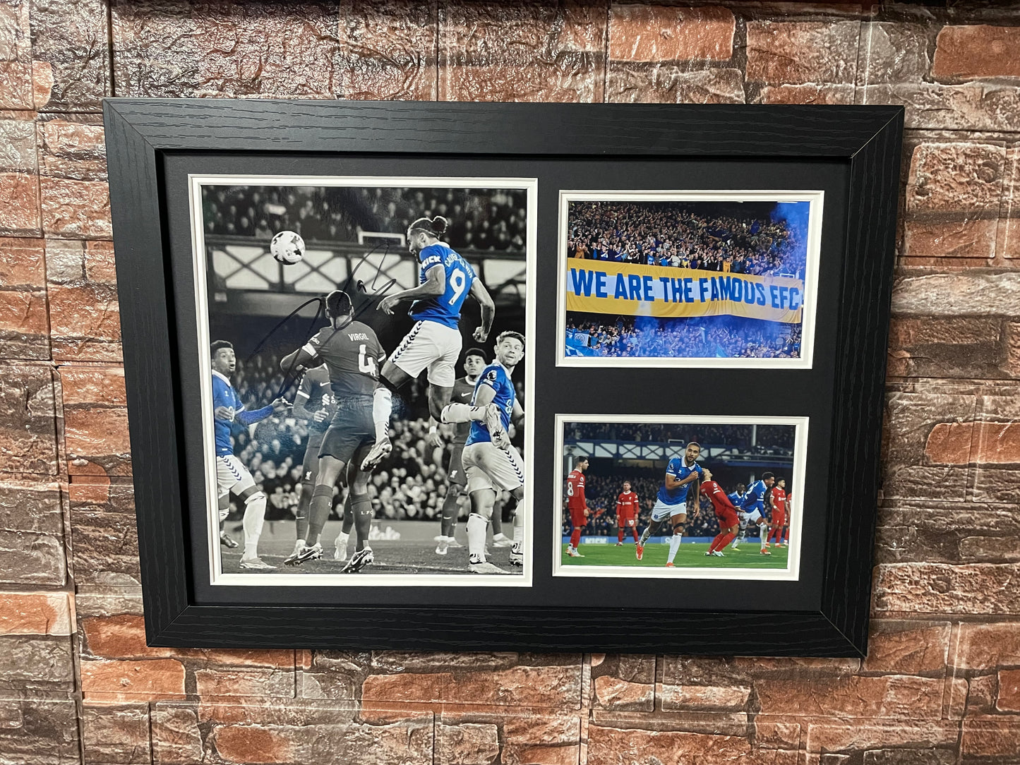 Dominic Calvert-Lewin Signed Derby Goal A3 Montage Mount