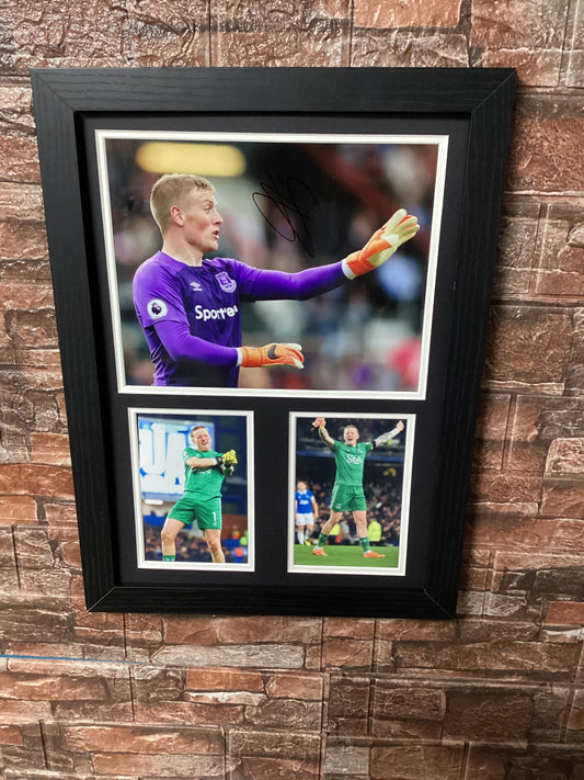 Jordan Pickford Signed A3 Montage Mount