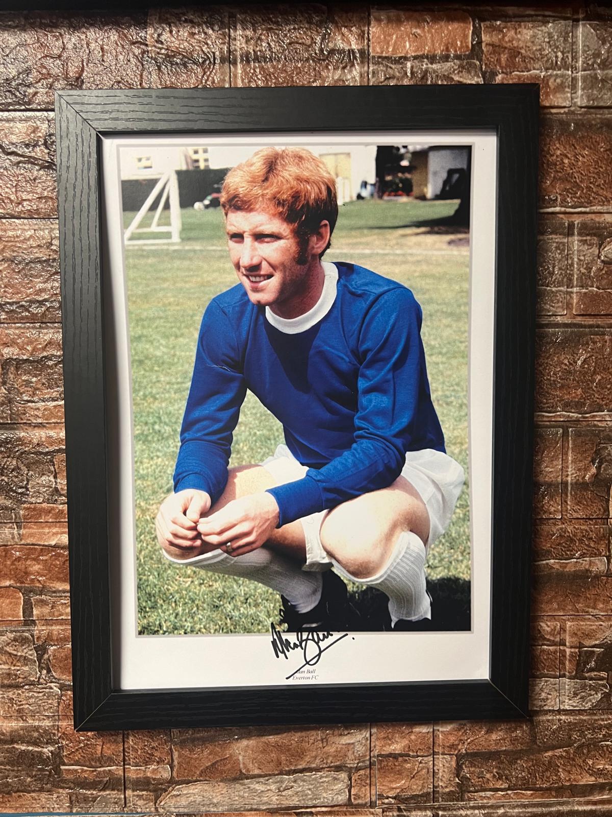 Alan Ball  Hand Signed A3 Photo