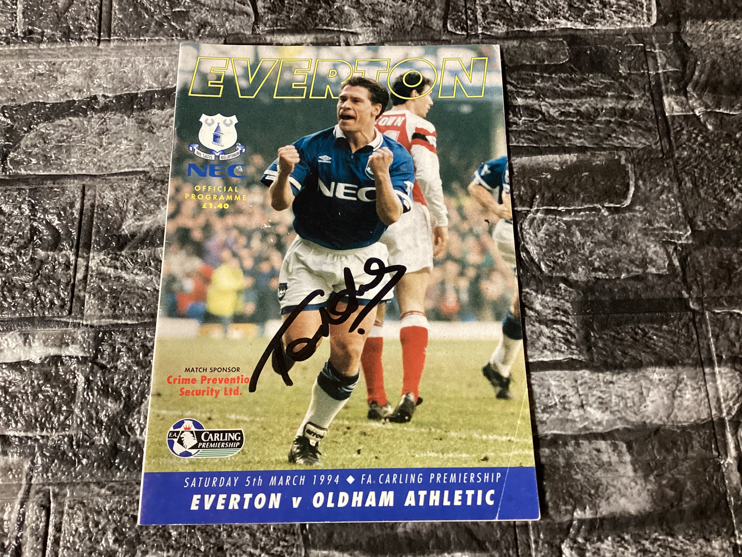 Tony Cottee Signed Programme