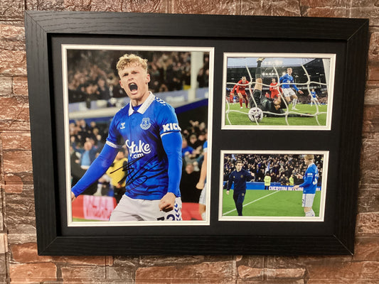 Jarrod Branthwaite Signed Derby Goal A3 Montage Mount