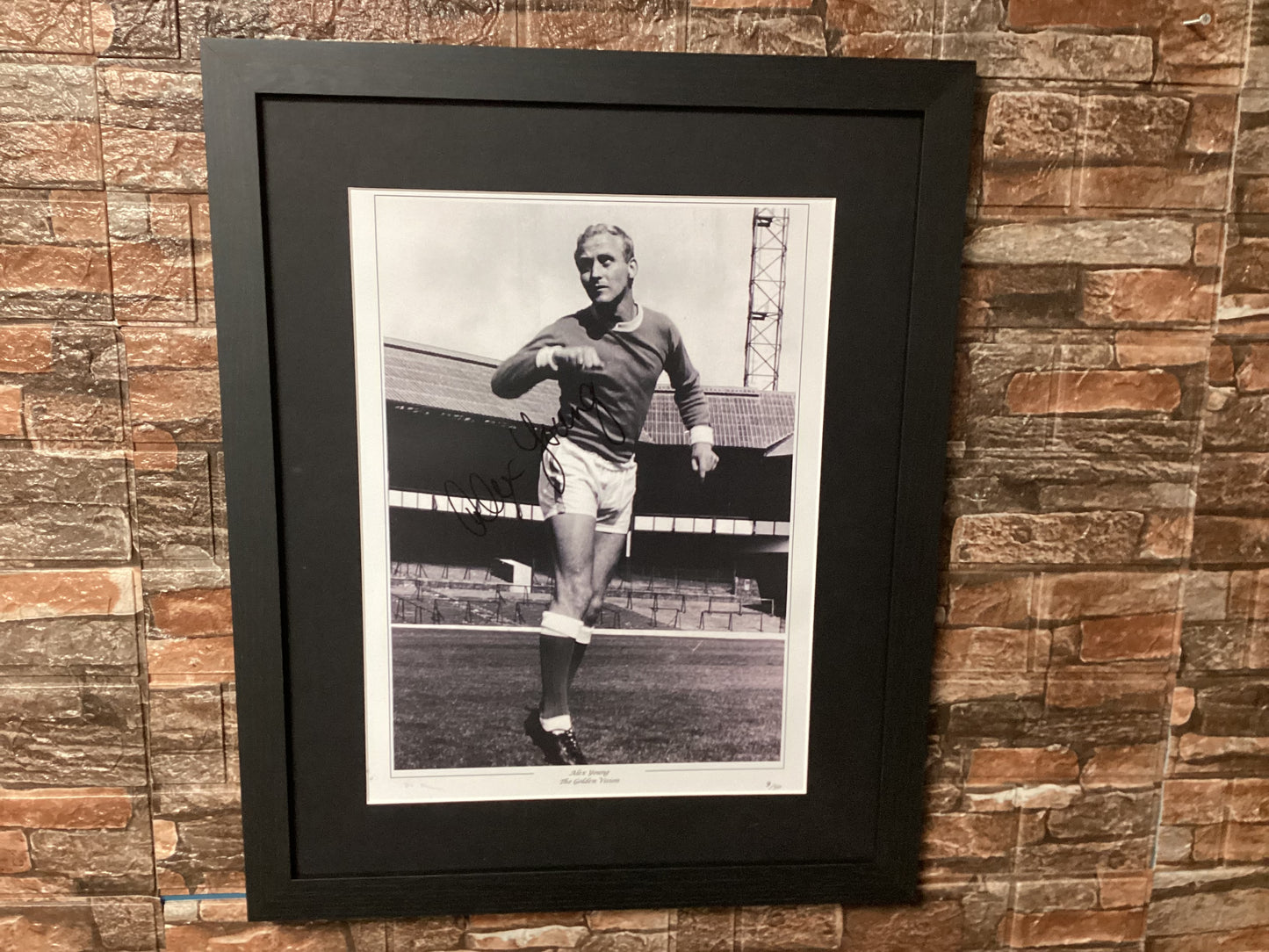 Alex Young Signed 20x16 Photo Mount