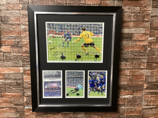 Phil Jagielka Signed FA Cup Semi Final Penalty Winner 20x16 Montage Mount