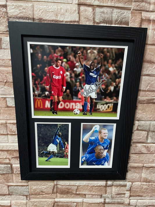 Kevin Campbell Signed Derby Winner A3 Montage Mount