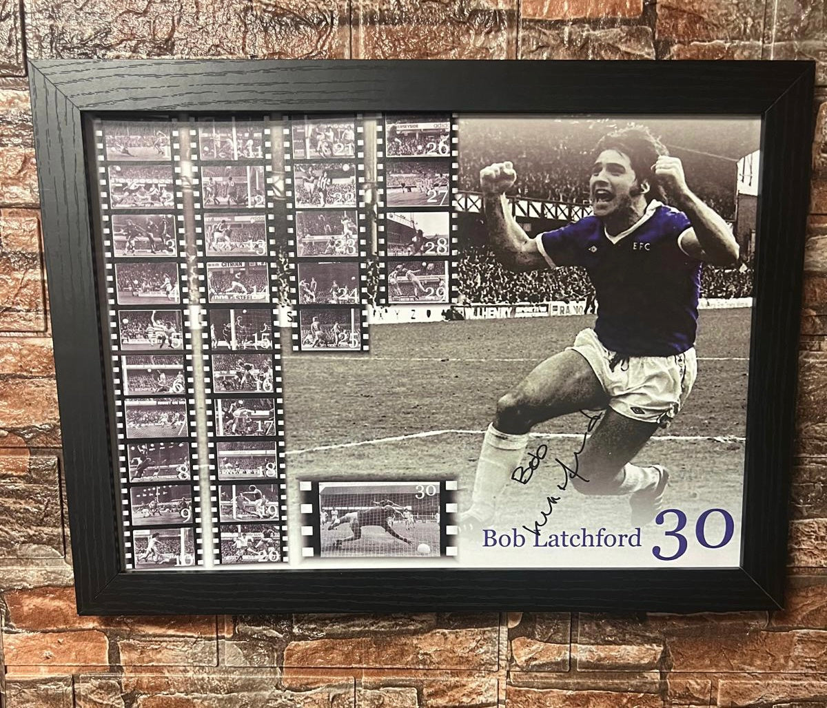 Bob Latchford Signed A3 30 Goal Season Montage