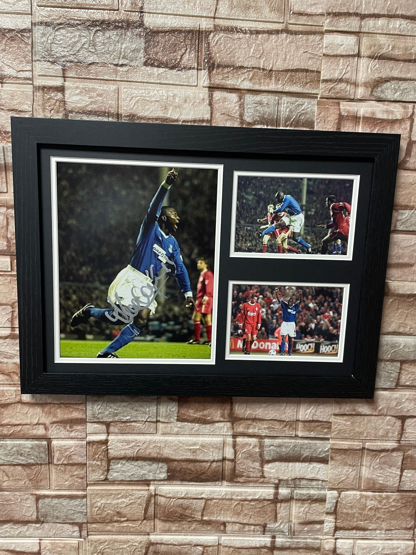 Kevin Campbell Signed Derby Winner A3 Montage Mount