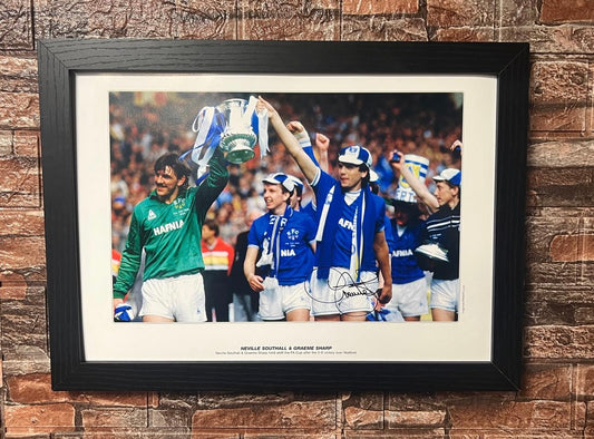 Graeme Sharp Signed A3 FA Cup Winners Photo