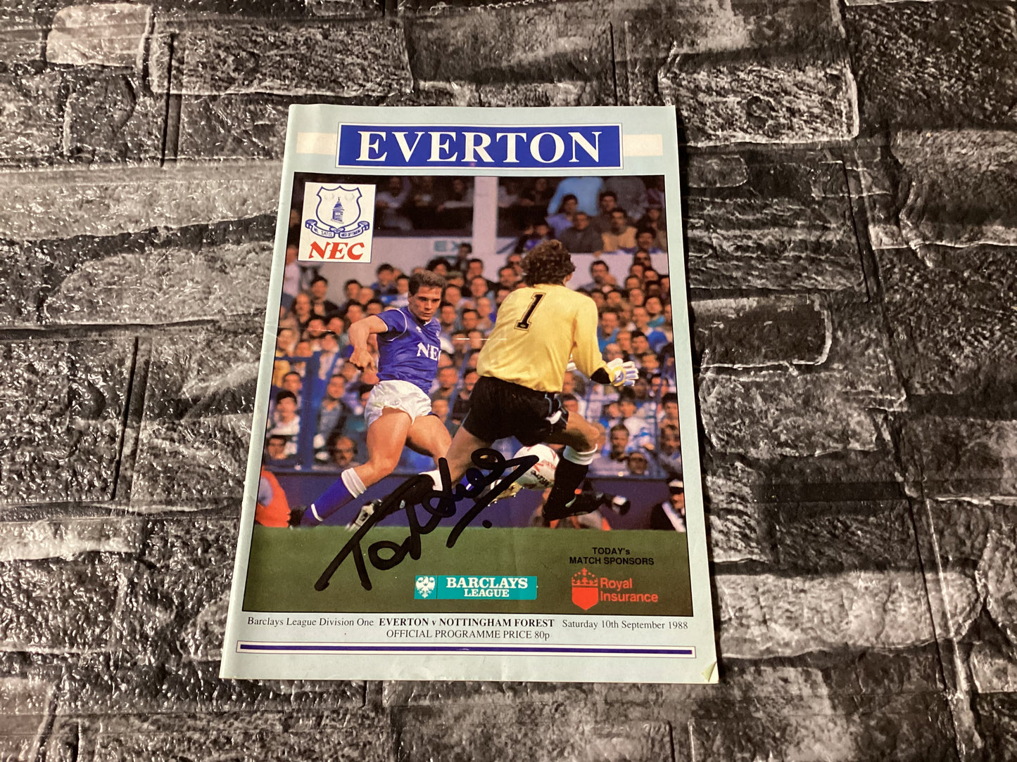 Tony Cottee Signed Programme